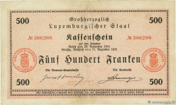 500 Francs LUXEMBURGO  1919 P.33b MBC+