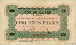 500 Francs LUXEMBOURG  1919 P.33b TTB