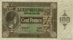 100 Francs LUXEMBURG  1927 P.36 fVZ