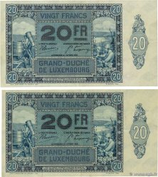 20 Francs Lot LUXEMBURG  1929 P.37a fVZ