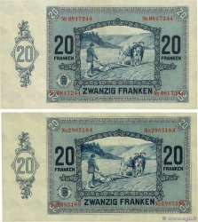20 Francs Lot LUXEMBURG  1929 P.37a fVZ