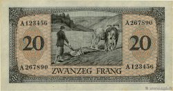 20 Frang Non émis LUXEMBOURG  1940 P.41A SUP