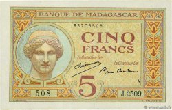 5 Francs MADAGASCAR  1937 P.035 SC