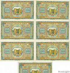100 Francs Lot MAROCCO  1943 P.27a q.BB a BB