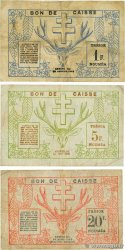 1, 5 et 20 Francs Lot NOUVELLE CALÉDONIE  1943 P.55a, P.56b et P.57b TB