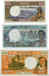 100, 500 et 1000 Francs Lot NOUVELLES HÉBRIDES  1980 P.18b, P.19c et P.20b NEUF