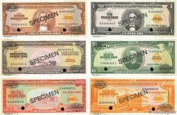 1 à 1000 Dollars Spécimen RÉPUBLIQUE DOMINICAINE  1975 P.108s au P.110s et P.112s, P.113s, P.115s VZ