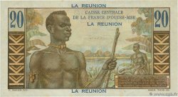 20 Francs Émile Gentil REUNION ISLAND  1947 P.43a VF