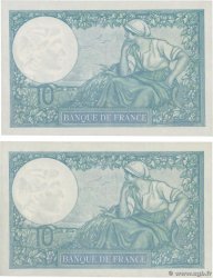 10 Francs MINERVE modifié Consécutifs FRANCE  1939 F.07.06 AU