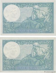 10 Francs MINERVE modifié Consécutifs FRANCE  1939 F.07.06 SPL