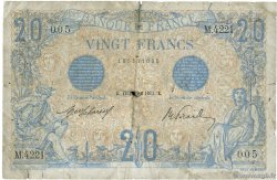 20 Francs BLEU FRANKREICH  1913 F.10.03