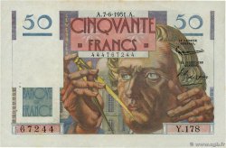 50 Francs LE VERRIER FRANKREICH  1951 F.20.18 fVZ