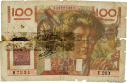 100 Francs JEUNE PAYSAN Favre-Gilly FRANKREICH  1947 F.28ter.01 GE