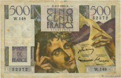 500 Francs CHATEAUBRIAND FRANCE  1953 F.34.13a TB