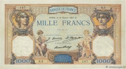 1000 Francs CÉRÈS ET MERCURE FRANCE  1927 F.37.01 VF+