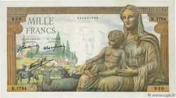 1000 Francs DÉESSE DÉMÉTER FRANCIA  1942 F.40.10 AU