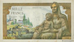 1000 Francs DÉESSE DÉMÉTER FRANCIA  1943 F.40.38 BB