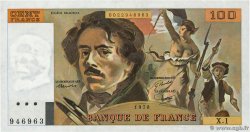 100 Francs DELACROIX FRANKREICH  1978 F.68.01 fST+