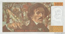 100 Francs DELACROIX imprimé en continu FRANCE  1991 F.69bis.04c SUP+