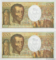 200 Francs MONTESQUIEU Modifié Consécutifs FRANCE  1994 F.70/2.01 AU