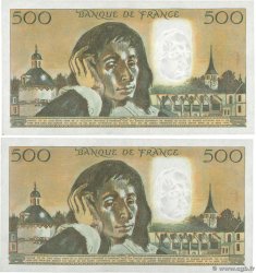 500 Francs PASCAL Consécutifs FRANCIA  1985 F.71.32 SC