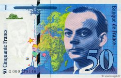 50 Francs SAINT-EXUPÉRY FRANKREICH  1992 F.72.01aG VZ
