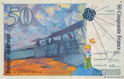 50 Francs SAINT-EXUPÉRY FRANCIA  1992 F.72.01aG MBC