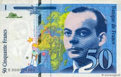 50 Francs SAINT-EXUPÉRY FRANKREICH  1992 F.72.01aN