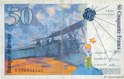 50 Francs SAINT-EXUPÉRY FRANKREICH  1992 F.72.01aN fSS