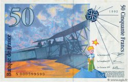 50 Francs SAINT-EXUPÉRY FRANKREICH  1992 F.72.01aN VZ