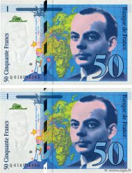 50 Francs SAINT-EXUPÉRY modifié Lot FRANCIA  1994 F.73.01b FDC
