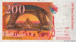 200 Francs EIFFEL FRANCE  1995 F.75.01 VF+