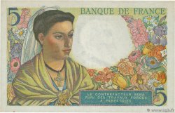 5 Francs BERGER Petit numéro FRANCE  1943 F.05.01A1 SUP