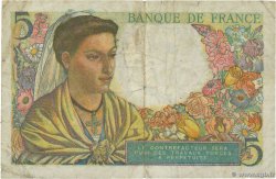 5 Francs BERGER Grand numéro FRANCE  1947 F.05.07a F+