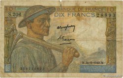 10 Francs MINEUR Grand numéro FRANCIA  1949 F.08.22a q.B