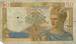 50 Francs CÉRÈS modifié Petit numéro FRANCIA  1937 F.18.01 q.B