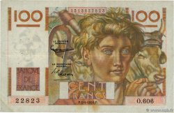 100 Francs JEUNE PAYSAN Grand numéro FRANCIA  1954 F.28.43a MBC