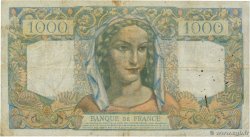 1000 Francs MINERVE ET HERCULE Petit numéro FRANCE  1945 F.41.01 pr.TB