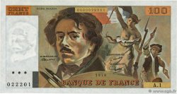 100 Francs DELACROIX Petit numéro FRANCIA  1978 F.68.01A1 SC