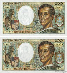 200 Francs MONTESQUIEU Petit numéro FRANCIA  1981 F.70.01A1 AU+