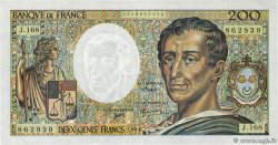 200 Francs MONTESQUIEU Modifié Grand numéro FRANCIA  1994 F.70/2.02 EBC