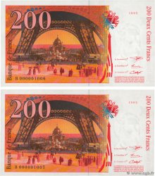 200 Francs EIFFEL Petit numéro FRANCE  1995 F.75.01 NEUF