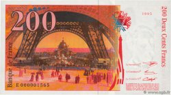 200 Francs EIFFEL Petit numéro FRANKREICH  1995 F.75.01 VZ
