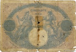 50 Francs BLEU ET ROSE Numéro spécial FRANCIA  1911 F.14.24a q.B
