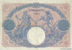 50 Francs BLEU ET ROSE Numéro spécial FRANCE  1915 F.14.28 VF+