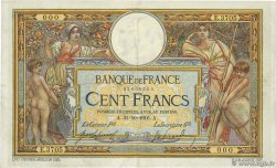 100 Francs LUC OLIVIER MERSON sans LOM Numéro spécial FRANCE  1916 F.23.08 TTB
