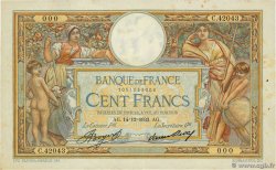 100 Francs LUC OLIVIER MERSON grands cartouches Numéro spécial FRANCIA  1933 F.24.12 q.SPL