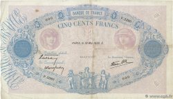 500 Francs BLEU ET ROSE modifié Numéro spécial FRANKREICH  1939 F.31.31 fSS