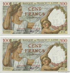 100 Francs SULLY Fauté FRANCIA  1941 F.26.44 q.FDC