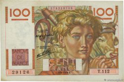 100 Francs JEUNE PAYSAN Fauté FRANKREICH  1946 F.28.09 SS